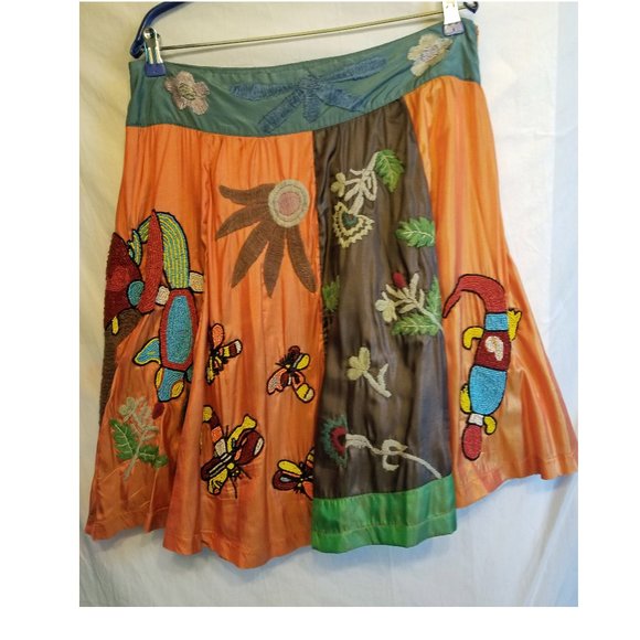 Desigual Dresses & Skirts - Desigual hand embroidered and heavy beaded short skirt. Unique and rare …